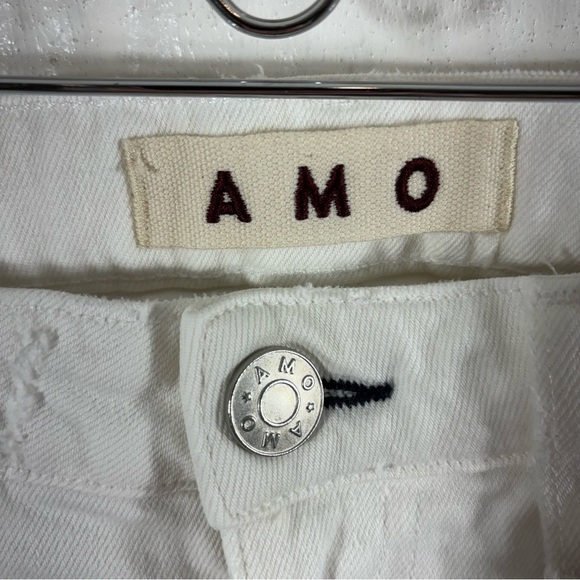 AMO Mid Rise Twist Jeans in Sea Salt 26 - Picture 6 of 8